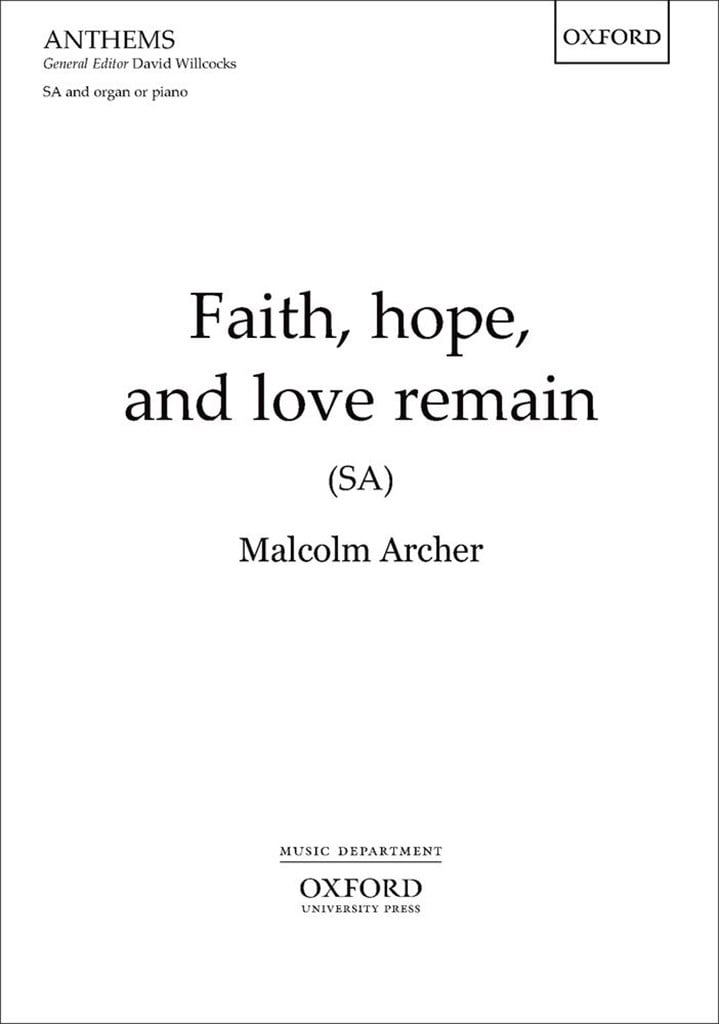 Faith, hope, and love remain
